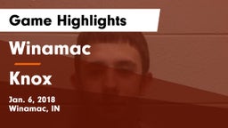 Winamac  vs Knox  Game Highlights - Jan. 6, 2018