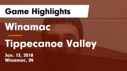 Winamac  vs Tippecanoe Valley  Game Highlights - Jan. 13, 2018