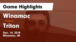Winamac  vs Triton  Game Highlights - Dec. 14, 2018