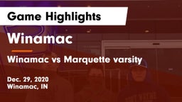 Winamac  vs Winamac vs Marquette varsity Game Highlights - Dec. 29, 2020