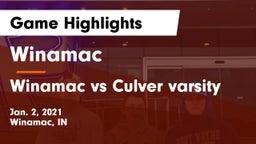 Winamac  vs Winamac vs Culver varsity Game Highlights - Jan. 2, 2021