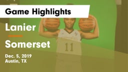 Lanier  vs Somerset  Game Highlights - Dec. 5, 2019