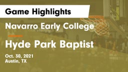 Navarro Early College  vs Hyde Park Baptist  Game Highlights - Oct. 30, 2021