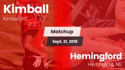 Matchup: Kimball  vs. Hemingford  2018
