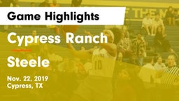 Cypress Ranch  vs Steele  Game Highlights - Nov. 22, 2019