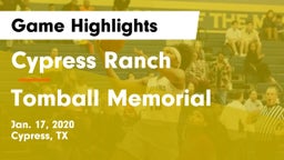 Cypress Ranch  vs Tomball Memorial Game Highlights - Jan. 17, 2020