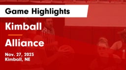 Kimball  vs Alliance  Game Highlights - Nov. 27, 2023