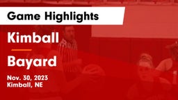 Kimball  vs Bayard  Game Highlights - Nov. 30, 2023