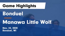 Bonduel  vs Manawa Little Wolf Game Highlights - Nov. 24, 2020