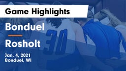 Bonduel  vs Rosholt  Game Highlights - Jan. 4, 2021