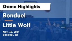 Bonduel  vs Little Wolf  Game Highlights - Nov. 30, 2021