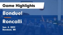 Bonduel  vs Roncalli  Game Highlights - Jan. 4, 2022