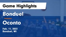 Bonduel  vs Oconto  Game Highlights - Feb. 11, 2022