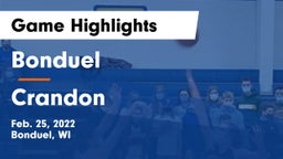 Bonduel  vs Crandon  Game Highlights - Feb. 25, 2022