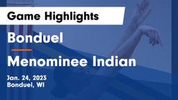 Bonduel  vs Menominee Indian  Game Highlights - Jan. 24, 2023