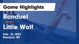 Bonduel  vs Little Wolf  Game Highlights - Feb. 10, 2023