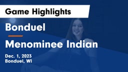 Bonduel  vs Menominee Indian  Game Highlights - Dec. 1, 2023