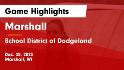 Marshall  vs School District of Dodgeland Game Highlights - Dec. 28, 2023