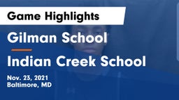 Gilman School vs Indian Creek School Game Highlights - Nov. 23, 2021