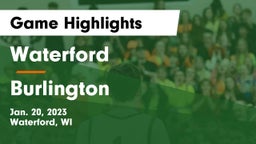 Waterford  vs Burlington  Game Highlights - Jan. 20, 2023
