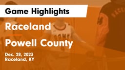 Raceland  vs Powell County  Game Highlights - Dec. 28, 2023