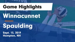 Winnacunnet  vs Spaulding  Game Highlights - Sept. 13, 2019