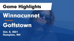 Winnacunnet  vs Goffstown  Game Highlights - Oct. 8, 2021