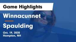 Winnacunnet  vs Spaulding  Game Highlights - Oct. 19, 2020