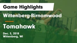 Wittenberg-Birnamwood  vs Tomahawk  Game Highlights - Dec. 3, 2018