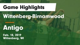 Wittenberg-Birnamwood  vs Antigo  Game Highlights - Feb. 18, 2019