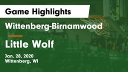 Wittenberg-Birnamwood  vs Little Wolf  Game Highlights - Jan. 28, 2020