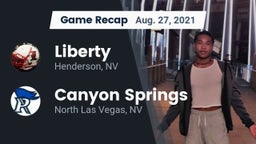 Recap: Liberty  vs. Canyon Springs  2021