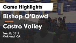 Bishop O'Dowd  vs Castro Valley  Game Highlights - Jan 20, 2017