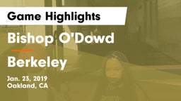 Bishop O'Dowd  vs Berkeley  Game Highlights - Jan. 23, 2019