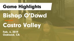 Bishop O'Dowd  vs Castro Valley  Game Highlights - Feb. 6, 2019