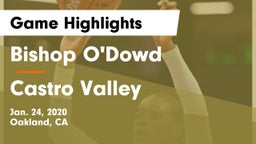 Bishop O'Dowd  vs Castro Valley  Game Highlights - Jan. 24, 2020