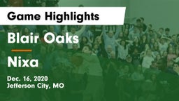 Blair Oaks  vs Nixa  Game Highlights - Dec. 16, 2020