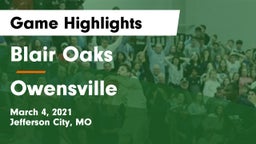 Blair Oaks  vs Owensville  Game Highlights - March 4, 2021