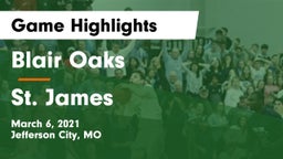 Blair Oaks  vs St. James  Game Highlights - March 6, 2021