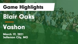 Blair Oaks  vs Vashon  Game Highlights - March 19, 2021