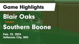 Blair Oaks  vs Southern Boone  Game Highlights - Feb. 22, 2024