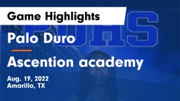 Palo Duro  vs Ascention academy Game Highlights - Aug. 19, 2022