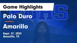 Palo Duro  vs Amarillo  Game Highlights - Sept. 27, 2022