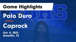 Palo Duro  vs Caprock  Game Highlights - Oct. 8, 2022