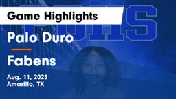 Palo Duro  vs Fabens  Game Highlights - Aug. 11, 2023