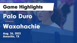 Palo Duro  vs Waxahachie  Game Highlights - Aug. 26, 2023
