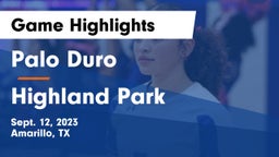 Palo Duro  vs Highland Park  Game Highlights - Sept. 12, 2023