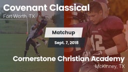 Matchup: Covenant Classical vs. Cornerstone Christian Academy  2017