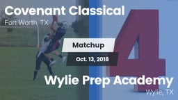Matchup: Covenant Classical vs. Wylie Prep Academy  2017