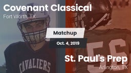 Matchup: Covenant Classical vs. St. Paul's Prep  2019